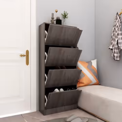 Présentation de l'Armoire à Chaussures L'armoire à chaussures 4 portes Chêne sonoma gris de la marque VIDAXL est un meuble ro ...