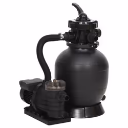 VidaXL Pool Sand Filter, Kit de filtre de sable, Noir, ABS, Polyéthylène, Acier inoxydable, Piscine hors-sol, Spa pool, IPX5, ...