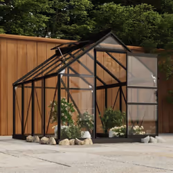 Créez un espace idéal pour propager les graines et les protéger du froid avec cette serre en verre. Fabriquée en aluminium et ...