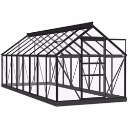 Créez un espace idéal pour propager les graines et les protéger du froid avec cette serre en verre. Fabriquée en aluminium et ...