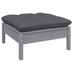 VidaXL 806642, Gris, Bois, Tissu, Polyester, Adultes et enfants, 635 mm, 635 mm, 285 mm