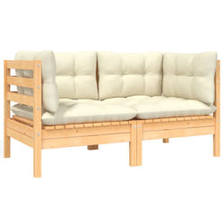 VidaXL 806646 banc de jardin Bois, Tissu, Polyester