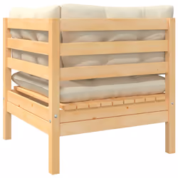 VidaXL 806646 banc de jardin Bois, Tissu, Polyester - Vue supplémentaire 4