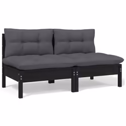 VidaXL 806656, Noir, Bois, Tissu, Polyester, Adultes et enfants, 1270 mm, 635 mm, 625 mm