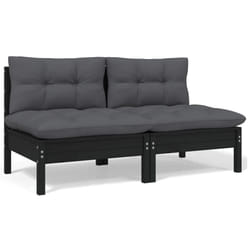 VidaXL 806656 banc de jardin Bois, Tissu, Polyester