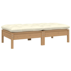 VidaXL 806661 banc de jardin Bois, Tissu, Polyester