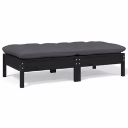VidaXL 806662, Noir, Bois, Tissu, Polyester, Adultes et enfants, 1270 mm, 635 mm, 285 mm