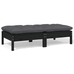 VidaXL 806662 banc de jardin Bois, Tissu, Polyester