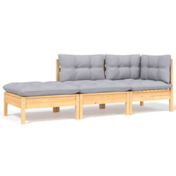 VidaXL 806663 banc de jardin Bois, Tissu, Polyester