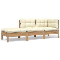 VidaXL 806667 banc de jardin Bois, Tissu, Polyester