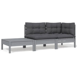 VidaXL 806672 banc de jardin Bois, Tissu, Polyester