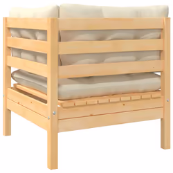 VidaXL 806676 banc de jardin Bois, Tissu, Polyester - Vue supplémentaire 4