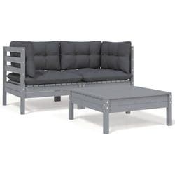 VidaXL 806678 banc de jardin Bois, Tissu, Polyester