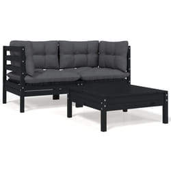 VidaXL 806680 banc de jardin Bois, Tissu, Polyester
