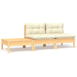 VidaXL 806682 banc de jardin Bois, Tissu, Polyester