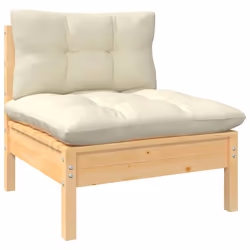 VidaXL 806682 banc de jardin Bois, Tissu, Polyester