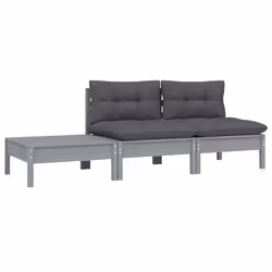 VidaXL 806684 banc de jardin Bois, Tissu, Polyester