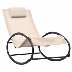 VidaXL 317585, Terrace, Siège rembourré, Acier, Textile, Crème, 620 mm, 1055 mm