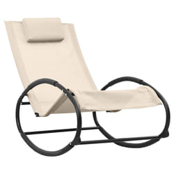VidaXL 317585 chaise d'extérieur Terrace Siège rembourré Acier, Textile Crème