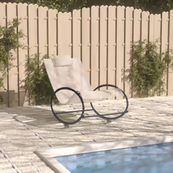 VidaXL 317585 chaise d'extérieur Terrace Siège rembourré Acier, Textile Crème