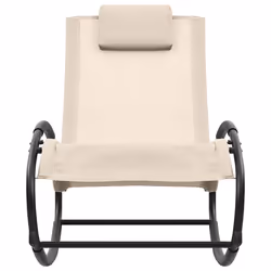 VidaXL 317585 chaise d'extérieur Terrace Siège rembourré Acier, Textile Crème