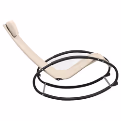 VidaXL 317585 chaise d'extérieur Terrace Siège rembourré Acier, Textile Crème - Vue supplémentaire 4