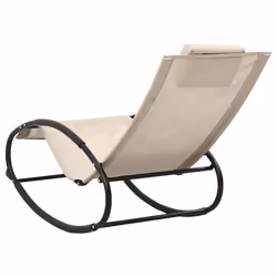 VidaXL 317585 chaise d'extérieur Terrace Siège rembourré Acier, Textile Crème - Vue supplémentaire 5