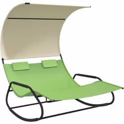 Cette chaise longue double à bascule allie style et fonctionnalité, ce qui la rend idéale pour vous détendre au bord de la pi ...