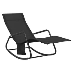 VidaXL 317591 chaise d'extérieur Linge Siège rembourré Acier, Textile Noir