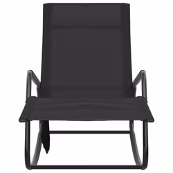 VidaXL 317591 chaise d'extérieur Linge Siège rembourré Acier, Textile Noir