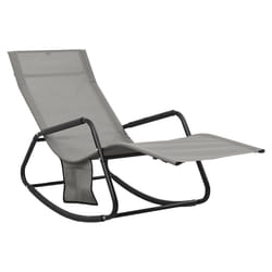 VidaXL 317592 chaise d'extérieur Linge Siège rembourré Acier, Textile Gris