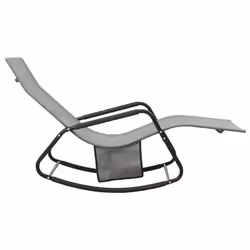 VidaXL 317592 chaise d'extérieur Linge Siège rembourré Acier, Textile Gris - Vue supplémentaire 4