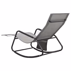 VidaXL 317592 chaise d'extérieur Linge Siège rembourré Acier, Textile Gris - Vue supplémentaire 5