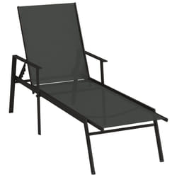 VidaXL 317595 chaise d'extérieur Linge Siège rembourré Acier, Textile Noir
