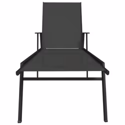 VidaXL 317595 chaise d'extérieur Linge Siège rembourré Acier, Textile Noir