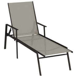 VidaXL 317596 chaise d'extérieur Linge Siège rembourré Acier, Textile Gris