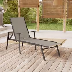 VidaXL 317596 chaise d'extérieur Linge Siège rembourré Acier, Textile Gris