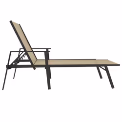 VidaXL 317597 chaise d'extérieur Linge Siège rembourré Acier, Textile Crème - Vue supplémentaire 4