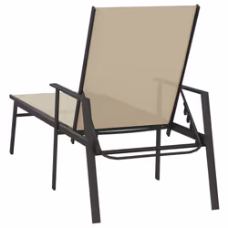VidaXL 317597 chaise d'extérieur Linge Siège rembourré Acier, Textile Crème - Vue supplémentaire 5