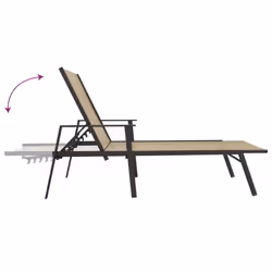VidaXL 317597 chaise d'extérieur Linge Siège rembourré Acier, Textile Crème - Vue supplémentaire 6