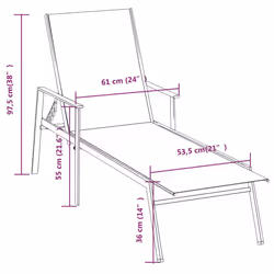 VidaXL 317597 chaise d'extérieur Linge Siège rembourré Acier, Textile Crème - Vue supplémentaire 8