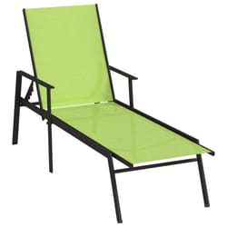 VidaXL 317598 chaise d'extérieur Linge Siège rembourré Acier, Textile Vert