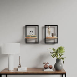 Vidaxl - tagères murales 2 pcs 25x25x35 cm Bois d'acacia et acier