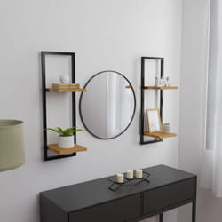Vidaxl - tagères murales 2 pcs 25x25x75 cm Bois d'acacia et acier