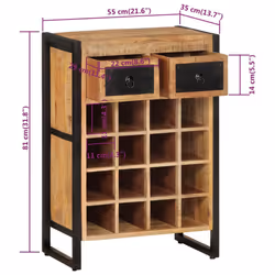 VidaXL 338464 porte-bouteilles Bois - Vue supplémentaire 8