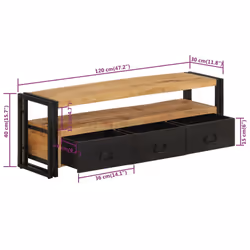 VidaXL 338466 Support TV et centre de divertissement - Vue supplémentaire 8