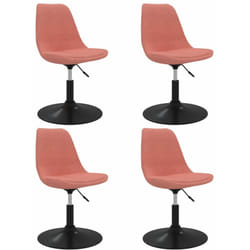 Vidaxl - Chaises à manger pivotantes lot de 4 Rose Velours