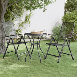 Vidaxl - Chaises pliables jardin lot de 2 Maille métallique Anthracite