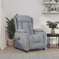 Vidaxl - Fauteuil de massage Gris clair Tissu