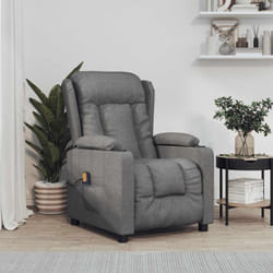 Vidaxl - Fauteuil de massage Gris foncé Tissu